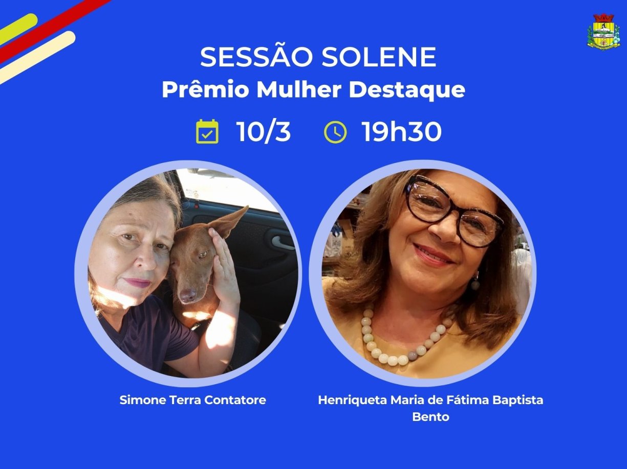 Sessão solene na próxima segunda-feira marca entrega do Prêmio Mulher Destaque 