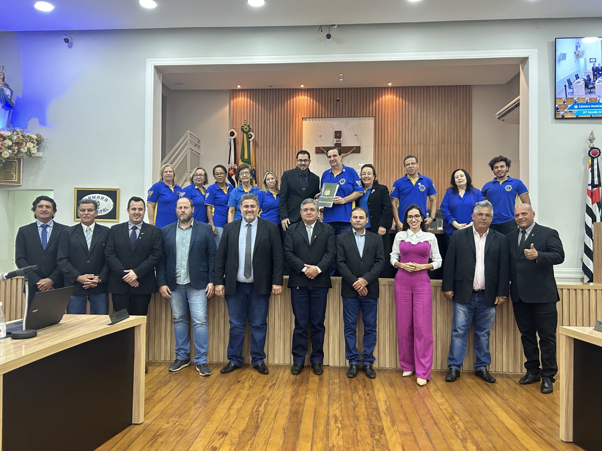 Vereadores homenageiam Lions Clube de Tanabi pelos 60 anos de existência