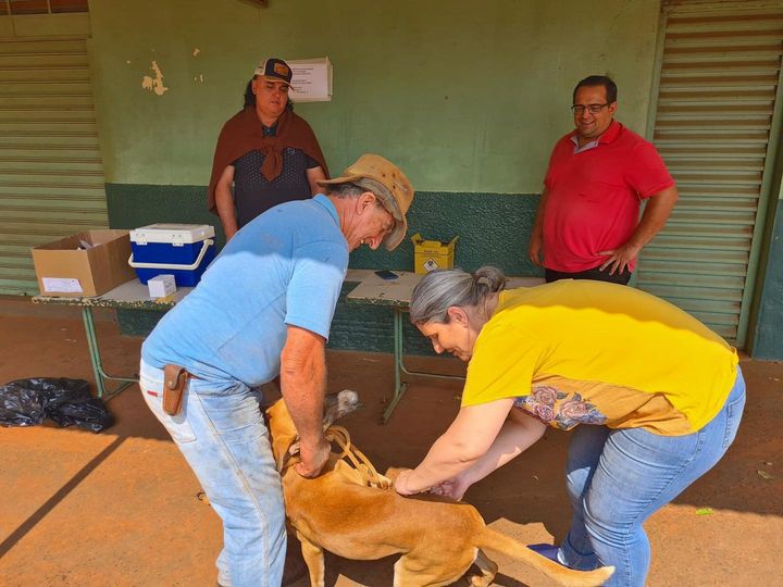 Presidente da Câmara, Dú Coxinha, acompanha vacinação em cães e gatos.