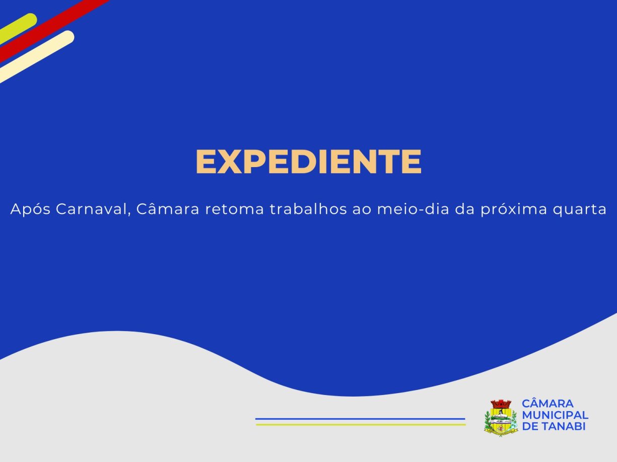 Próxima sessão ordinária da Câmara de Tanabi será no dia 5 de março