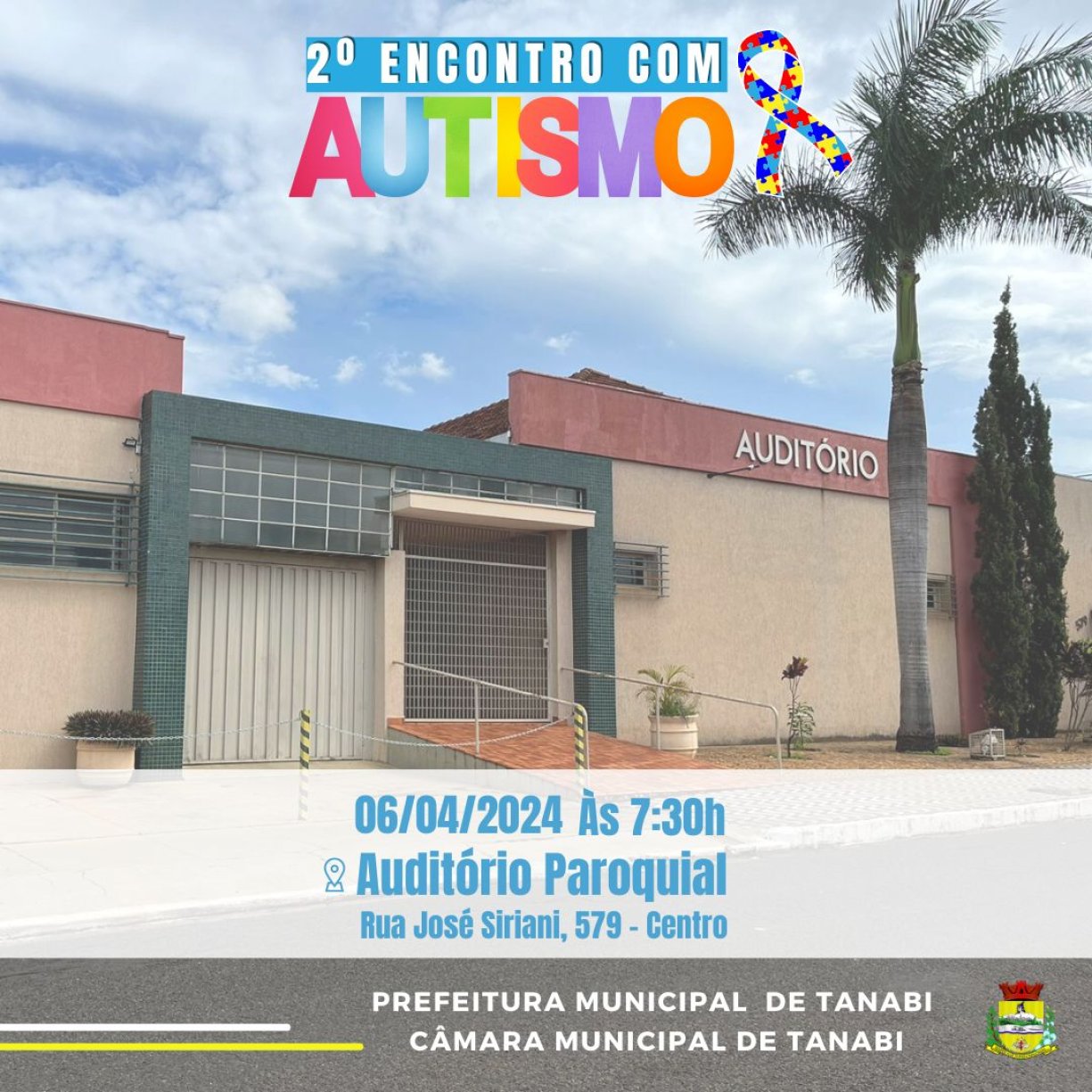 Evento sobre autismo será realizado no dia 6 de abril em Tanabi