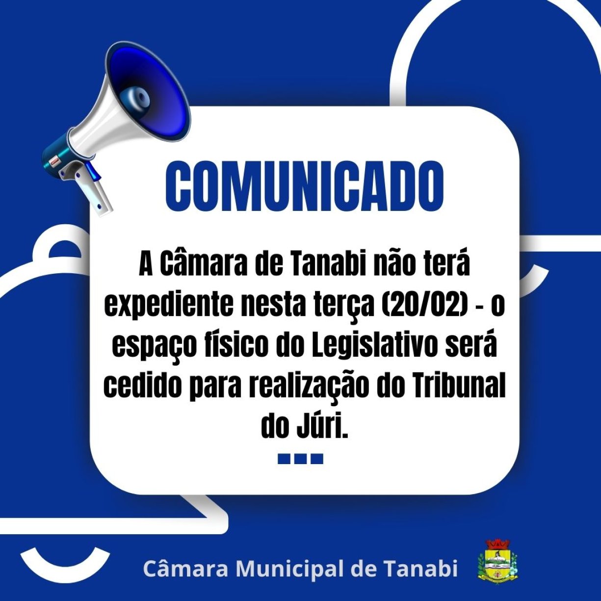 Câmara de Tanabi não tem expediente nesta terça-feira